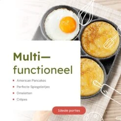 Merkloos Pancake Pan - Omeletpan - Eierpan - Anti Aanbaklaag - PFAS Vrij - Pancake Maker - Geschikt Voor Alle Warmtebronnen - Inductie Pannen -Keukengerei Winkel 1200x1200 1483