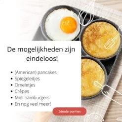 Anti-aanbak Pancake Pan | American Pancake Pan | Omelet Pan | Geschikt Voor Inductie & Alle Warmtebronnen | Eierpan | Omeletmaker | Pancake Maker | Mini Pannenkoekenpan -Keukengerei Winkel 1200x1200 1499