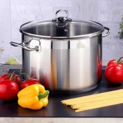 Haushalt Soeppan Met Glazen Deksel - 10 Liter- RVS -Keukengerei Winkel 1200x1200 1540