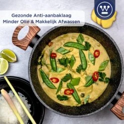 Westinghouse Kookpan/Braadpan Inductie - Ø 24 Cm - Zwart Marmer - Speciale Editie -Keukengerei Winkel 1200x1200 16