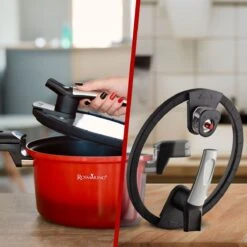 Rosmarino - Snelkookpan Met Glazen Deksel - Zwart - Ø24cm - 5 Liter - 100% PFAS & PFOA Vrij - Aluminium - Pressure Cooker - Non-stick Minerale Coating - Ergonomische Handgrepen - Geschikt Voor Alle Warmtebronnen -Keukengerei Winkel 1200x1200 1633