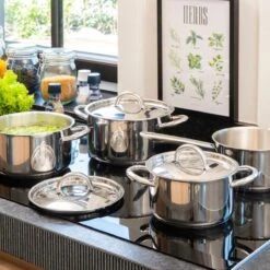 Sola Pannenset Blizz - 4 Delig - Ø Cm - Zilver - RVS - Sandwichbodem -Keukengerei Winkel 1200x1200 166