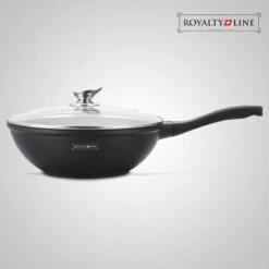 Royalty Line Marble Coating Wok - Met Glazen Deksel - Zwart - 30 Cm -Keukengerei Winkel 1200x1200 261
