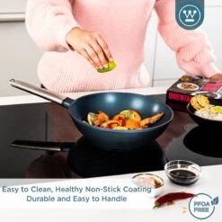 Westinghouse Performance Series - Wokpan Inductie - 28cm Luxe Wok Met Deksel - Blauw - Geschikt Voor Alle Warmtebronnen -Keukengerei Winkel 1200x1200 377