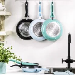 VitaVerde Expert Koekenpannenset Ø 20cm + Ø 24cm + Ø 28cm - Turquoise - Inductie - PFAS-vrij -Keukengerei Winkel 1200x1200 421