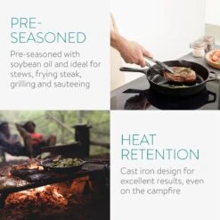 Navaris Gietijzeren Koekenpan - Braadpan Van Gietijzer - Ronde Skillet - Geschikt Voor Alle Warmtebronnen - Ø 25 Cm - Ovenbestendig Tot 260?graden 16 Navaris Gietijzeren Koekenpan - Braadpan Van Gietijzer - Ronde Skillet - Geschikt Voor Alle Warmtebronnen - Ø 25 Cm - Ovenbestendig Tot 260?graden -Keukengerei Winkel 1200x1200 579