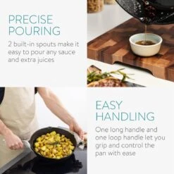 Navaris Gietijzeren Koekenpan - Braadpan Van Gietijzer - Ronde Skillet - Geschikt Voor Alle Warmtebronnen - Ø 25 Cm - Ovenbestendig Tot 260?graden 17 Navaris Gietijzeren Koekenpan - Braadpan Van Gietijzer - Ronde Skillet - Geschikt Voor Alle Warmtebronnen - Ø 25 Cm - Ovenbestendig Tot 260?graden -Keukengerei Winkel 1200x1200 580