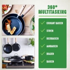 GreenChef Vintage Koekenpan 28cm - Zwart - Inductie - PFAS-vrij -Keukengerei Winkel 1200x1200 607