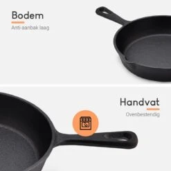 Ocina Gietijzeren Pan – Set Van 3 Stuks – ø25cm, ø19.5cm En ø16cm - Skillet - Koekenpan – Hapjespan – Koekenpan Inductie – Koekenpannenset - Gietijzeren Pan Bbq - Gietijzer - Incl. Receptenboek 14 Ocina Gietijzeren Pan – Set Van 3 Stuks – ø25cm, ø19.5cm En ø16cm - Skillet - Koekenpan – Hapjespan – Koekenpan Inductie – Koekenpannenset - Gietijzeren Pan Bbq - Gietijzer - Incl. Receptenboek -Keukengerei Winkel 1200x1200 797