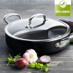 GreenPan Barcelona Infinity Pro Hapjespan Met Deksel 30cm - Zwart - Inductie - PFAS-vrij -Keukengerei Winkel 1200x1200 997