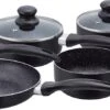 Herzberg HG-5003BK: 8 Pieces Marble Cookware Set - Black -Keukengerei Winkel 1200x447 2