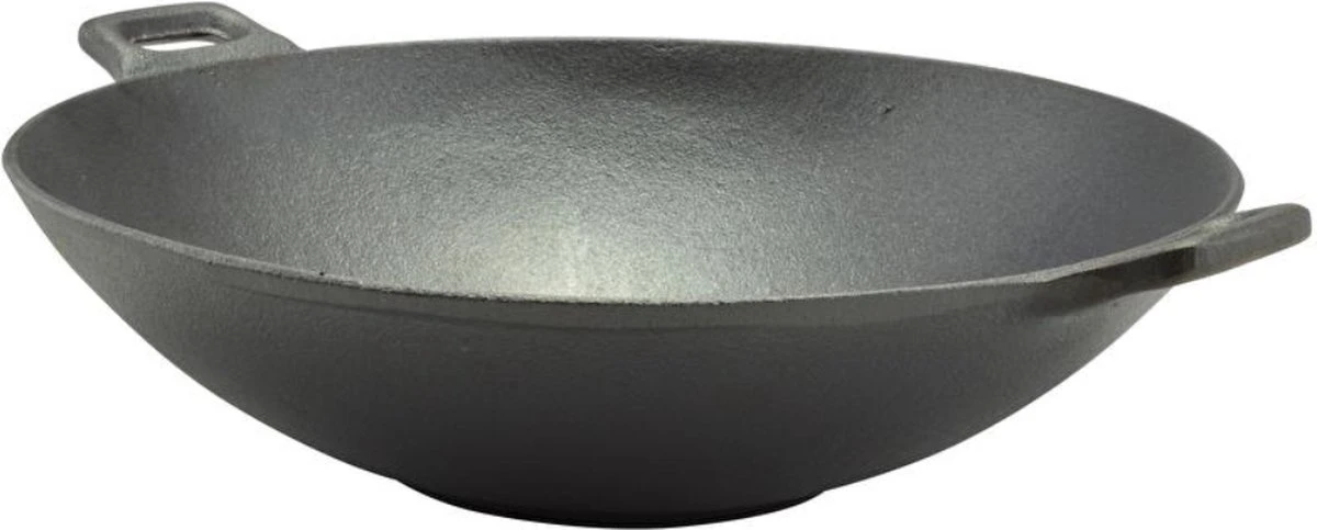 Cast Iron Wokpan / Wadjan Gietijzer - ø 31 Cm - Zonder Anti-aanbaklaag 7 Cast Iron Wokpan / Wadjan Gietijzer - ø 31 Cm - Zonder Anti-aanbaklaag - Afbeelding 5