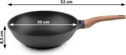 Rosmarino Black Line - Wokpan - Ø30cm - 100% PFAS & PFOA Vrij - Gegoten Aluminium - Non-stick Minerale Coating - Ergonomische Handgreep - Geschikt Voor Alle Warmtebronnen & Vaatwasser -Keukengerei Winkel 1200x525 1