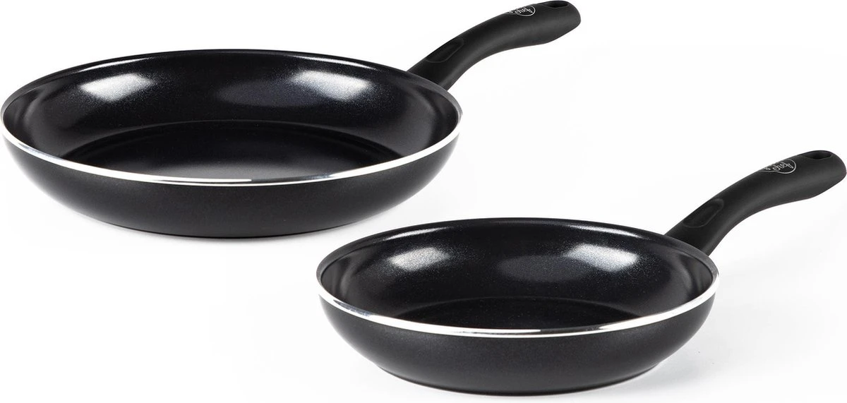 GreenChef Diamond Koekenpannenset Ø 20cm + Ø 28cm - Zwart - Inductie - PFAS-vrij 3 GreenChef Diamond Koekenpannenset Ø 20cm + Ø 28cm - Zwart - Inductie - PFAS-vrij