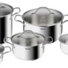 Tefal Intuition Pannenset 5-Pannen Kookset - Steelpan Ø 16 Cm, Kookpan 18/20/24 Cm, Soeppan 22 Cm - Zilver -Keukengerei Winkel 1200x597