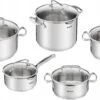 Tefal Duetto+ Pannenset -10 Delig- 5 Pannen - Kookpannenset - Zilver - Afdruipdeksels -Keukengerei Winkel 1200x675