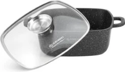 Edënbërg Stonetec Line - 8-delige Luxe Pannenset Van Gesmeed Aluminium - Zwart -Keukengerei Winkel 1200x694