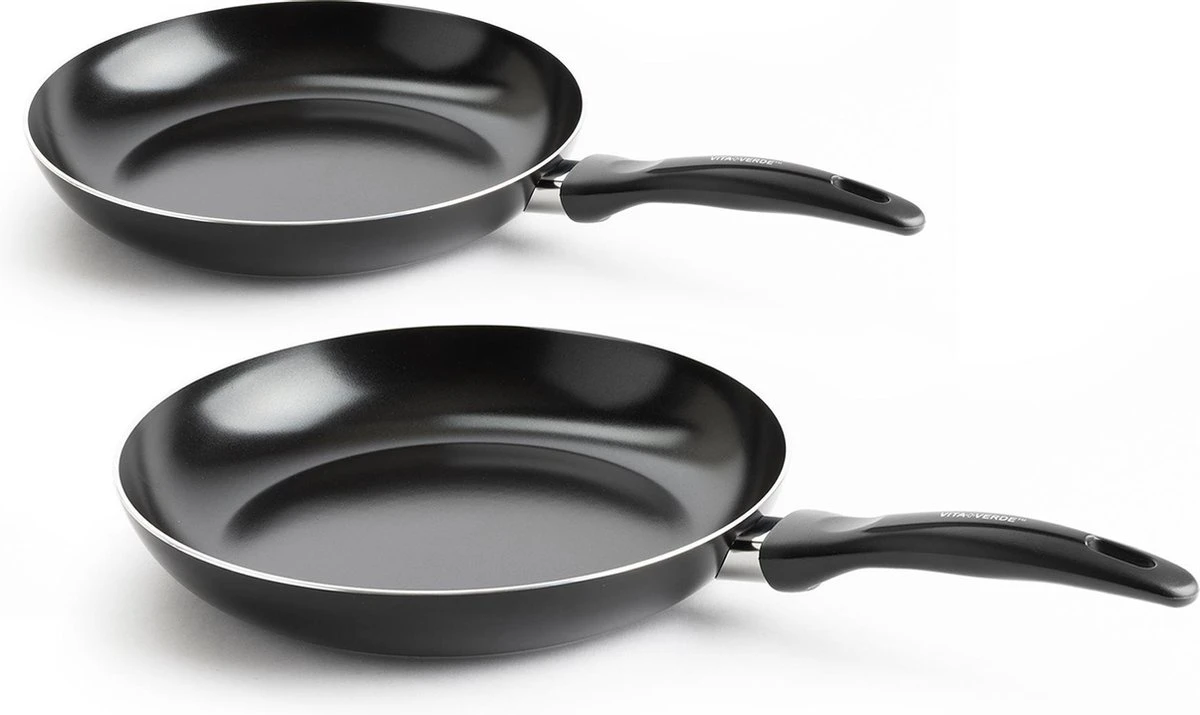 VitaVerde Expert Koekenpannenset Ø 24cm + Ø 28cm - Zwart - Inductie - PFAS-vrij 3 VitaVerde Expert Koekenpannenset Ø 24cm + Ø 28cm - Zwart - Inductie - PFAS-vrij