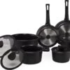 The White Series - Keramische Pannenset Met Glazen Deksels - Inclusief Set Vershoudbakjes - Zwart 2 The White Series - Keramische Pannenset Met Glazen Deksels - Inclusief Set Vershoudbakjes - Zwart -Keukengerei Winkel 1200x724 2