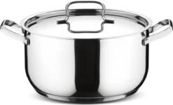 Lagostina Sfisiosa Acciaio SFIZIOSA ACCIAIO 10-delig (hoge Kookpan 22 Cm + Kookpan 18/22 Cm + Hapjespan 24 Cm + Steelpan 14 Cm + Melkpot 12 Cm + Deksels 14/18/22/24 Cm) -Keukengerei Winkel 1200x729