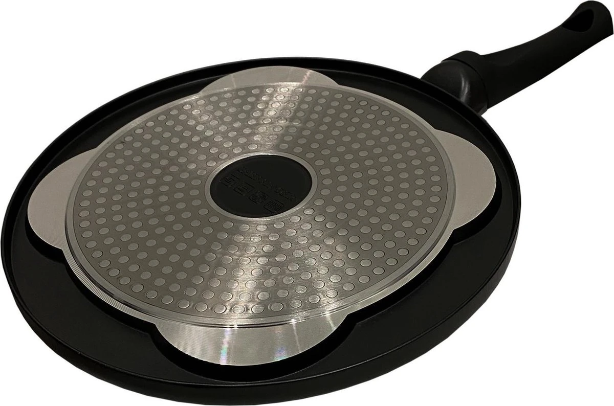 Cheffinger Crêpemaker Pancake - Ø 26 Cm - Geschikt Voor Inductie - Koudgreep - Zwart 3 Cheffinger Crêpemaker Pancake - Ø 26 Cm - Geschikt Voor Inductie - Koudgreep - Zwart - Afbeelding 2