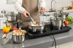 Swiss Pro + Pannenset - 12 Delig - RVS - Roestvrijstalen Kookgerei 18/10 10 Swiss Pro + Pannenset - 12 Delig - RVS - Roestvrijstalen Kookgerei 18/10 -Keukengerei Winkel 1200x799 2