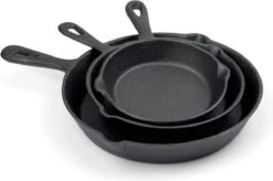 Gietijzeren Pannenset - Cast Iron Skillets - BBQ Skilletset