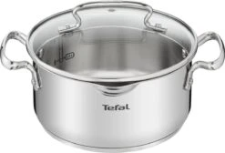 Tefal Duetto+ Pannenset -10 Delig- 5 Pannen - Kookpannenset - Zilver - Afdruipdeksels -Keukengerei Winkel 1200x816