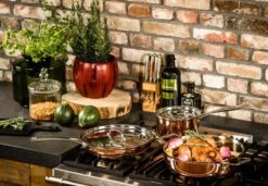 Koekenpan Ø26cm Met Deksel - Inductie - Koper - DUCQ -Keukengerei Winkel 1200x832 1