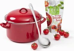 Stamppot / Soeppan, ø24cm, Rood Emaille, Voccelli -Keukengerei Winkel 1200x836 5