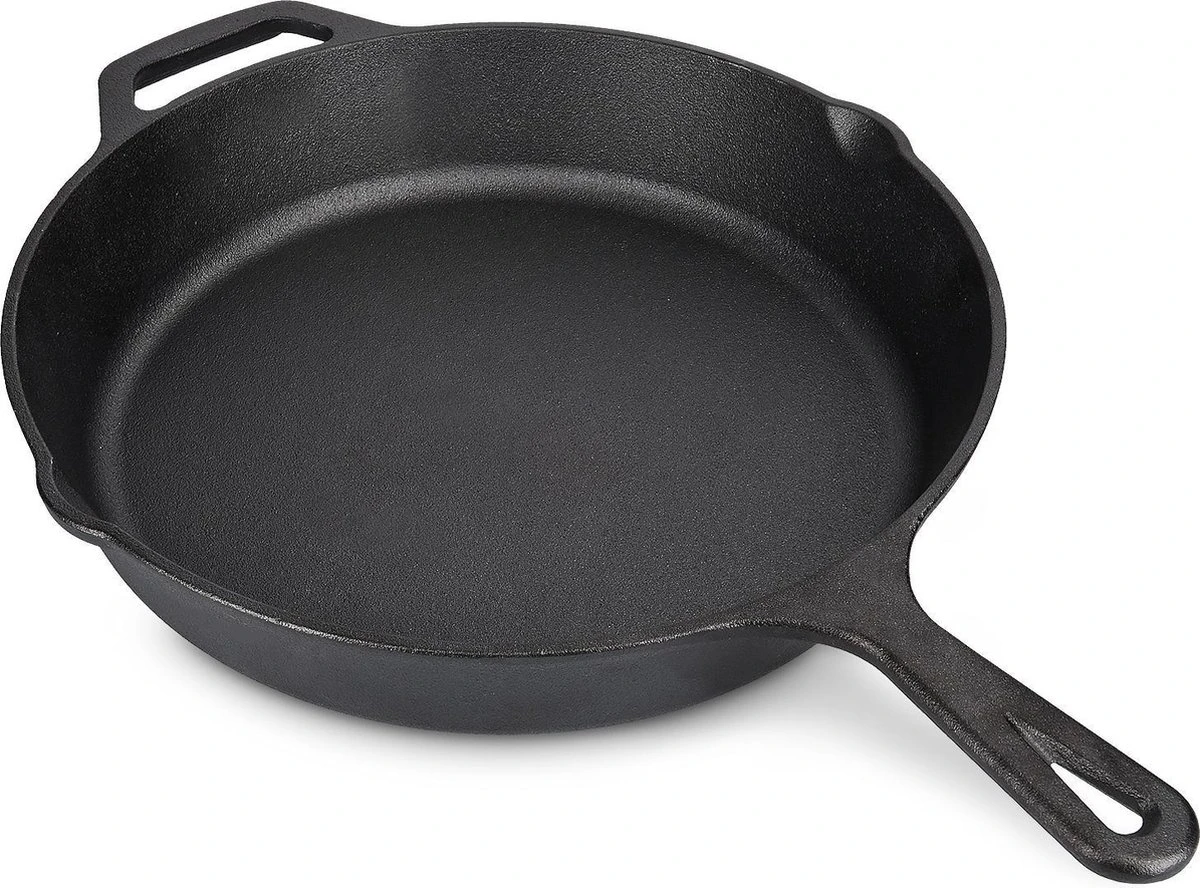 Navaris Gietijzeren Koekenpan - Braadpan Van Gietijzer - Ronde Skillet - Geschikt Voor Alle Warmtebronnen - Ø 25 Cm - Ovenbestendig Tot 260?graden 3 Navaris Gietijzeren Koekenpan - Braadpan Van Gietijzer - Ronde Skillet - Geschikt Voor Alle Warmtebronnen - Ø 25 Cm - Ovenbestendig Tot 260?graden