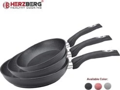 Herzberg HG-FP3: 3-Delige Koekenpan Van Gesmeed Aluminium 20/24/28 - ZILVER -Keukengerei Winkel 1200x898 8