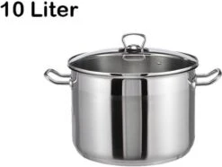 Haushalt Soeppan Met Glazen Deksel - 10 Liter- RVS -Keukengerei Winkel 1200x905 15