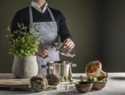 Sola Pannenset Juvia - 4 Delig - Ø 16,16,18,20 Cm - Zilver - RVS - Sandwichbodem -Keukengerei Winkel 1200x911