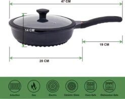 Wokpan - Multifunctionele 3 In 1 Pan Met Deksel + Wok + Hapjespan 28 Cm 7 Wokpan - Multifunctionele 3 In 1 Pan Met Deksel + Wok + Hapjespan 28 Cm -Keukengerei Winkel 1200x953