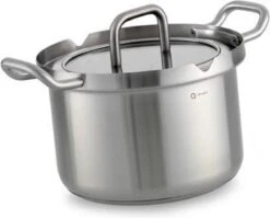 BK-Q-Linair Master Glas Kookpan 18 Cm - RVS - Glazen Deksel - Veilig Afgietsysteem - Inductie -Keukengerei Winkel 1200x967