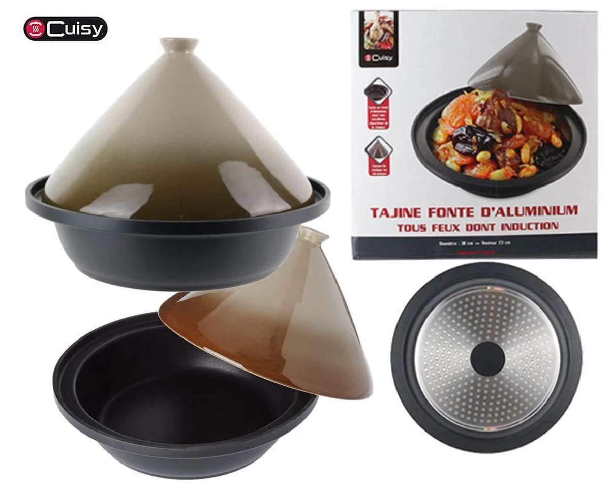 Tajine Ø 30 Cm Geschikt Voor Alle Kookplaten, Inclusief Inductie. 5 Tajine Ø 30 Cm Geschikt Voor Alle Kookplaten, Inclusief Inductie. - Afbeelding 3