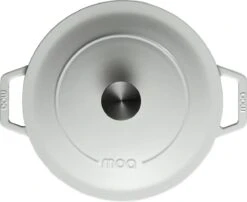 MOA Gietijzeren Braadpan - Inhoud 7,2 Liter - 30CM - Rond - Alle Warmtebronnen - Ook Voor Inductie - Gewicht 7,3 Kg - Wit - C30W -Keukengerei Winkel 1200x981 2