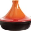 Cosy & Trendy Tajine Zwart / Oranje - Gietijzeren Schaal - Ø25cm - Geschikt Voor Inductie -Keukengerei Winkel 1200x986