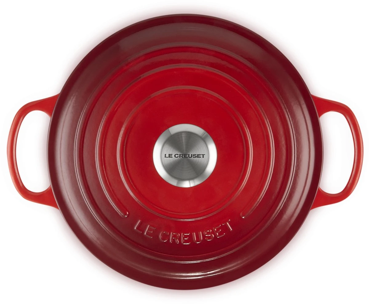Le Creuset - Gietijzeren - Lage Braadpan - 24cm - Kersenrood 11 Le Creuset - Gietijzeren - Lage Braadpan - 24cm - Kersenrood - Afbeelding 9