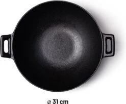 Orange85 Gietijzeren Wokpan - Alle Warmtebronnen - Inductie - Wok - Zwart - 31cm - Gietijzer - Wokpannen 11 Orange85 Gietijzeren Wokpan - Alle Warmtebronnen - Inductie - Wok - Zwart - 31cm - Gietijzer - Wokpannen -Keukengerei Winkel 1200x989