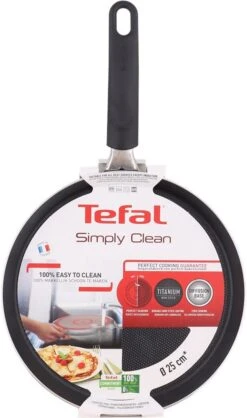 Tefal Simply Clean Pannenkoekenpan - Crêpe Pan Non-stick Coating - Pancake Pan - Titanium - Ø25 Cm - Zwart 11 Tefal Simply Clean Pannenkoekenpan - Crêpe Pan Non-stick Coating - Pancake Pan - Titanium - Ø25 Cm - Zwart -Keukengerei Winkel 709x1200