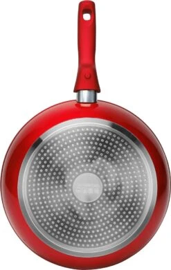 Luxe 10-delige Koekenpannenset - Inductie - Voor Alle Warmtebronnen - Met Glazen Deksels - Rood -Keukengerei Winkel 760x1200