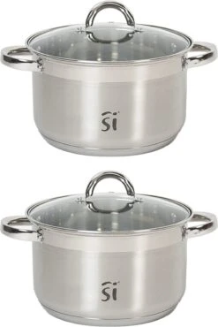 Luxe Kleine RVS Kookpan/pan Loa Met Glazen Deksel 20 Cm 3,9 Liter - Kookpannen/sauspannetje - Koken - Keukengerei -Keukengerei Winkel 802x1200