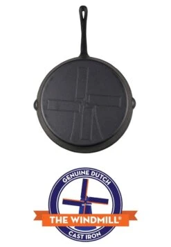 The Windmill Koekenpan Skillet Extra - 31,5 Cm - Gietijzer Zwart -Keukengerei Winkel 832x1200