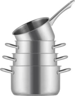 Sola Pannenset Blizz - 4 Delig - Ø Cm - Zilver - RVS - Sandwichbodem -Keukengerei Winkel 933x1200